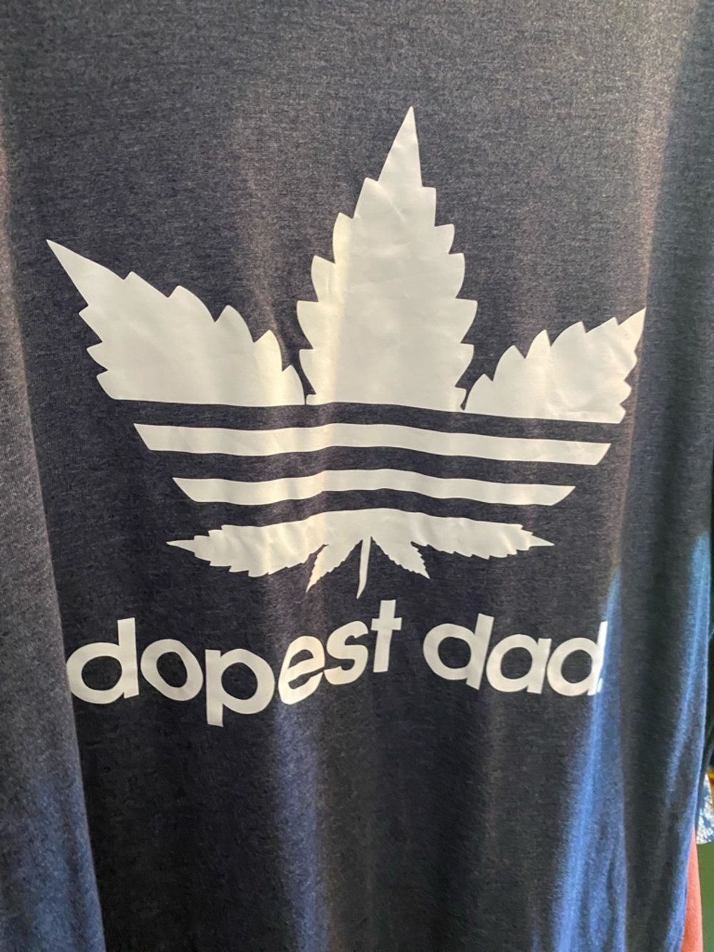 Bella Canvas Navy Graphic Tee - "dopest dad." - Picture 3 of 3
